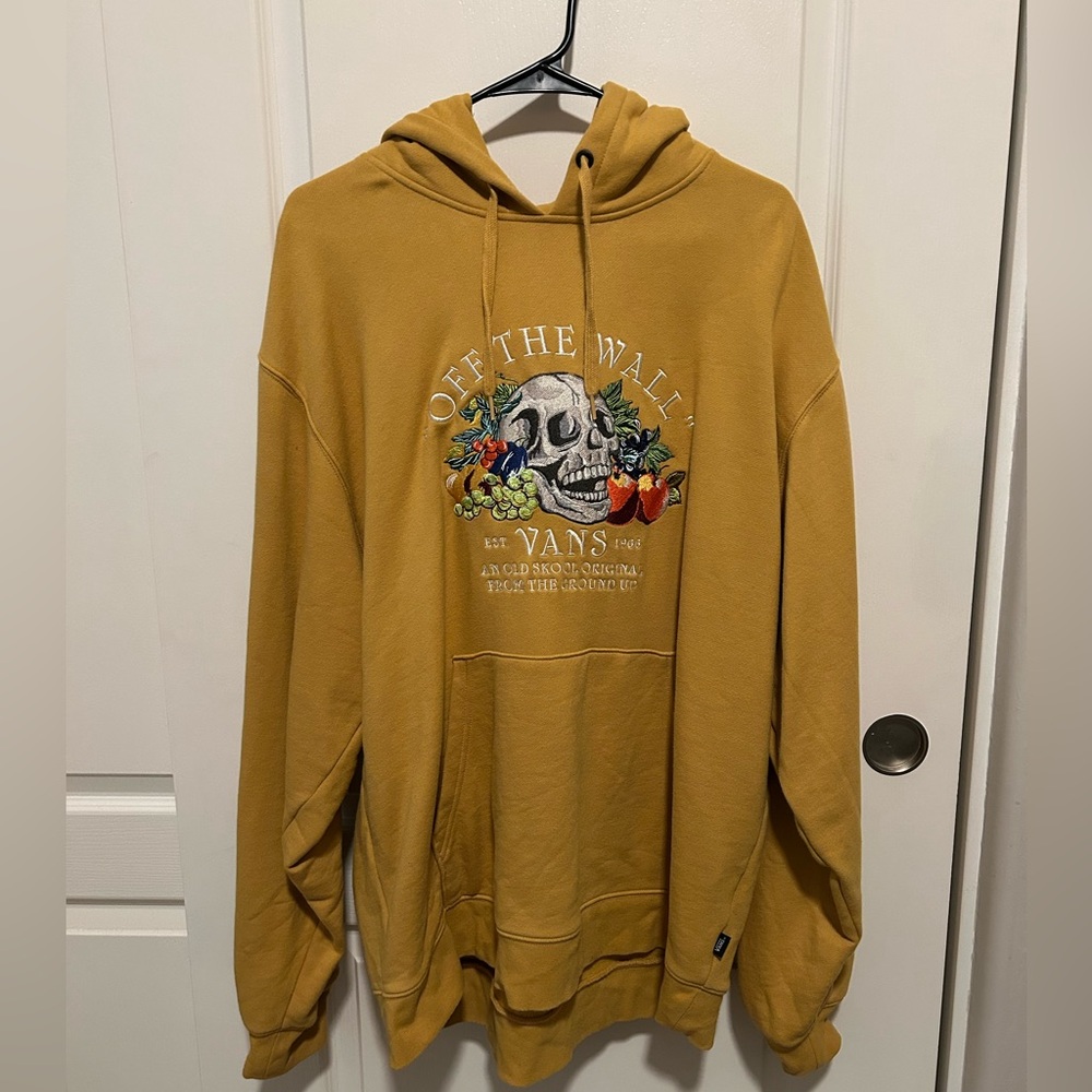 Embroidered Vans Yellow Hoodie